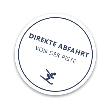 Direkte Abfahrt von der Piste